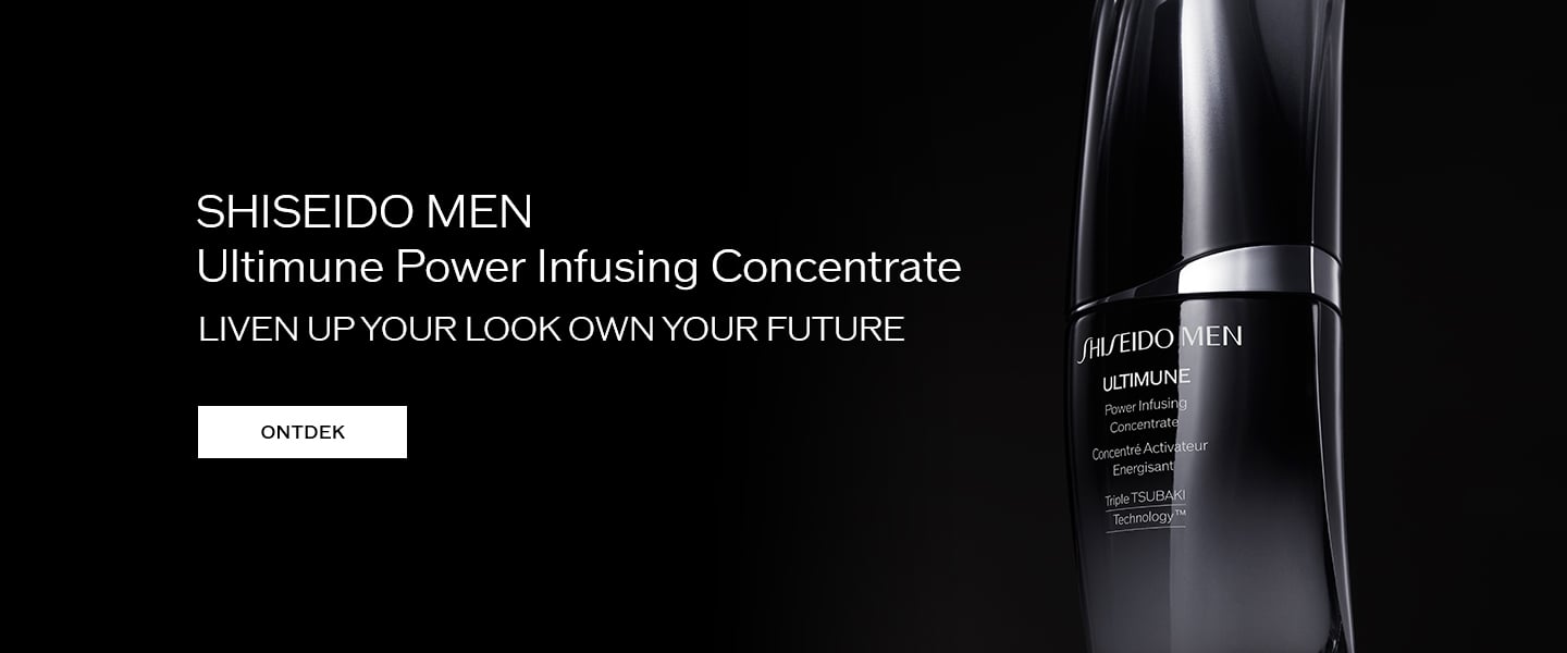 SHISEIDO MEN Ultimune Power Infusing Concentrate LIVEN UP YOUR LOOK OWN YOUR FUTURE ONTDEK